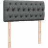 Box spring postel s matrací 90x190 cm textil [3289619] (Barva Tmavě šedá)