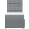 Box spring postel s matrací 90x190 cm textil [3294211] (Barva Světle šedá)