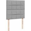 Box spring postel s matrací 90x190 cm textil [3294211] (Barva Světle šedá)