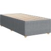 Box spring postel s matrací 90x190 cm textil [3294211] (Barva Světle šedá)