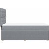 Box spring postel s matrací 90x190 cm textil [3291919] (Barva Tmavě šedá)