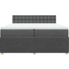 Box spring postel s matrací 200x200 cm textil [3287579] (Barva Černá)