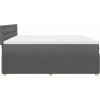 Box spring postel s matrací 200x200 cm textil [3287579] (Barva Černá)
