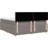 Box spring postel s matrací 200x200 cm textil [3287579] (Barva Černá)