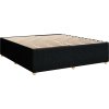 Box spring postel s matrací 200x200 cm textil [3287579] (Barva Černá)