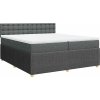 Box spring postel s matrací 200x200 cm textil [3289879] (Barva Černá)