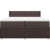 Box spring postel s matrací 200x200 cm textil [3289879] (Barva Černá)