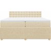 Box spring postel s matrací 200x200 cm textil [3289879] (Barva Černá)