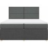 Box spring postel s matrací 200x200 cm textil [3294458] (Barva Černá)