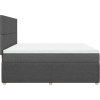 Box spring postel s matrací 200x200 cm textil [3294458] (Barva Černá)