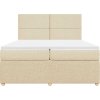 Box spring postel s matrací 200x200 cm textil [3294458] (Barva Černá)