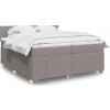 Box spring postel s matrací 200x200 cm textil [3289472] (Barva Taupe)