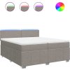 Box spring postel s matrací 200x200 cm textil [3289472] (Barva Taupe)
