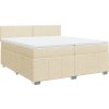 Box spring postel s matrací 200x200 cm textil [3289472] (Barva Taupe)