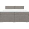 Box spring postel s matrací 200x200 cm textil [3289472] (Barva Taupe)