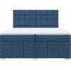 Box spring postel s matrací 200x200 cm textil [3291778] (Barva Tmavě hnědá)