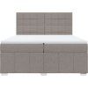 Box spring postel s matrací 200x200 cm textil [3291778] (Barva Tmavě hnědá)