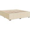 Box spring postel s matrací 200x200 cm textil [3291778] (Barva Tmavě hnědá)