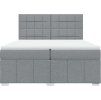 Box spring postel s matrací 200x200 cm textil [3291778] (Barva Tmavě hnědá)