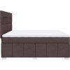 Box spring postel s matrací 200x200 cm textil [3291778] (Barva Tmavě hnědá)