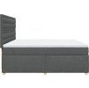 Box spring postel s matrací 200x200 cm textil [3291404] (Barva Tmavě hnědá)