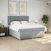 Box spring postel s matrací 200x200 cm textil [3291404] (Barva Tmavě hnědá)