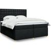 Box spring postel s matrací 200x200 cm textil [3291404] (Barva Tmavě hnědá)