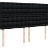Box spring postel s matrací 200x200 cm textil [3291404] (Barva Tmavě hnědá)