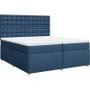 Box spring postel s matrací 200x200 cm textil [3291404] (Barva Tmavě hnědá)