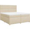 Box spring postel s matrací 200x200 cm textil [3291404] (Barva Tmavě hnědá)