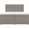 Box spring postel s matrací 200x200 cm textil [3291404] (Barva Tmavě hnědá)