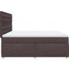 Box spring postel s matrací 200x200 cm textil [3291404] (Barva Tmavě hnědá)