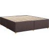 Box spring postel s matrací 200x200 cm textil [3291404] (Barva Tmavě hnědá)