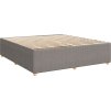 Box spring postel s matrací 200x200 cm textil [3289857] (Barva Tmavě šedá)