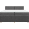 Box spring postel s matrací 200x200 cm textil [3289857] (Barva Tmavě šedá)