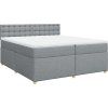 Box spring postel s matrací 200x200 cm textil [3286802] (Barva Tmavě šedá)
