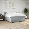 Box spring postel s matrací 200x200 cm textil [3286802] (Barva Tmavě šedá)