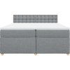Box spring postel s matrací 200x200 cm textil [3286802] (Barva Tmavě šedá)