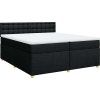 Box spring postel s matrací 200x200 cm textil [3286802] (Barva Tmavě šedá)