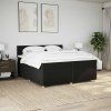 Box spring postel s matrací 200x200 cm textil [3286802] (Barva Tmavě šedá)
