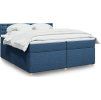 Box spring postel s matrací 200x200 cm textil [3286802] (Barva Tmavě šedá)