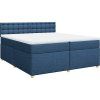 Box spring postel s matrací 200x200 cm textil [3286802] (Barva Tmavě šedá)