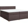 Box spring postel s matrací 200x200 cm textil [3286802] (Barva Tmavě šedá)