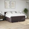 Box spring postel s matrací 200x200 cm textil [3286802] (Barva Tmavě šedá)