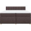 Box spring postel s matrací 200x200 cm textil [3286802] (Barva Tmavě šedá)