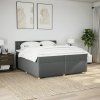 Box spring postel s matrací 200x200 cm textil [3286802] (Barva Tmavě šedá)