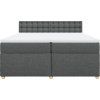 Box spring postel s matrací 200x200 cm textil [3286802] (Barva Tmavě šedá)