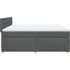 Box spring postel s matrací 200x200 cm textil [3286802] (Barva Tmavě šedá)