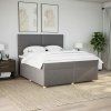 Box spring postel s matrací 200x200 cm textil [3293682] (Barva Černá)