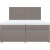 Box spring postel s matrací 200x200 cm textil [3293682] (Barva Černá)